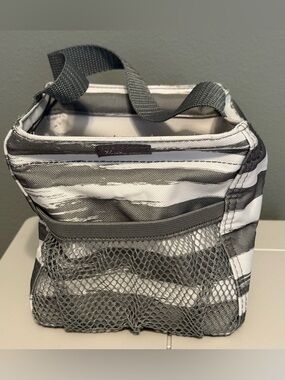 thirty-one Gray & White Striped Littles Carry All Caddy Organizer Tote